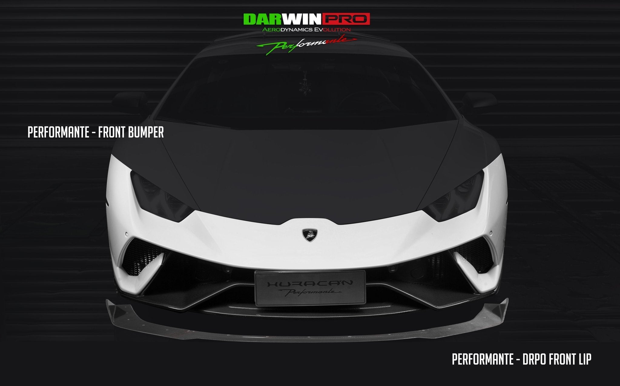 2015 - 2025 Lamborghini Huracan LP610 & LP580 & EVO & Tecnica BKSS Style Partial Carbon Front Bumper with Lip